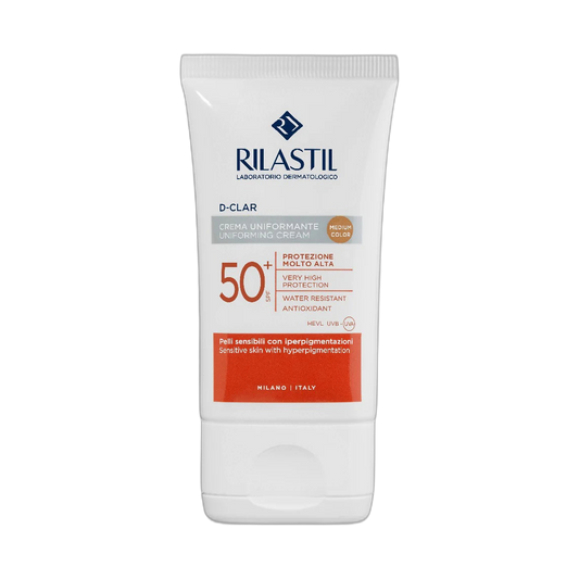 RILASTIL D-CLAR UNIFORMING CREAM PPT SPF 50+ MEDIUM 40ML (fondo limpio)