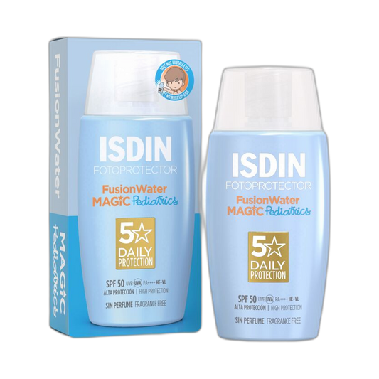ISDIN FUSION WATER Pediatrics FPS50+ 50ml (fondo limpio)