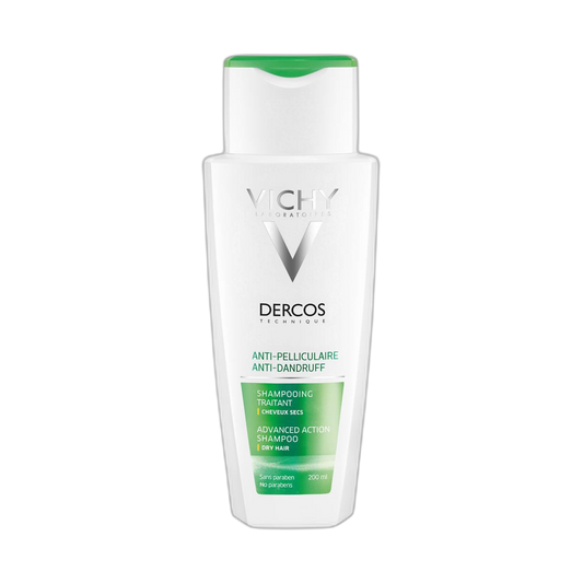 VICHY Dercos Shampoo anticaspa cabello seco 200ml (fondo limpio)
