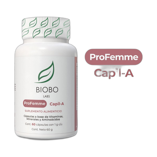BIOBO LABS profemme Capil-A 60caps 1g vegetal (fondo limpio)