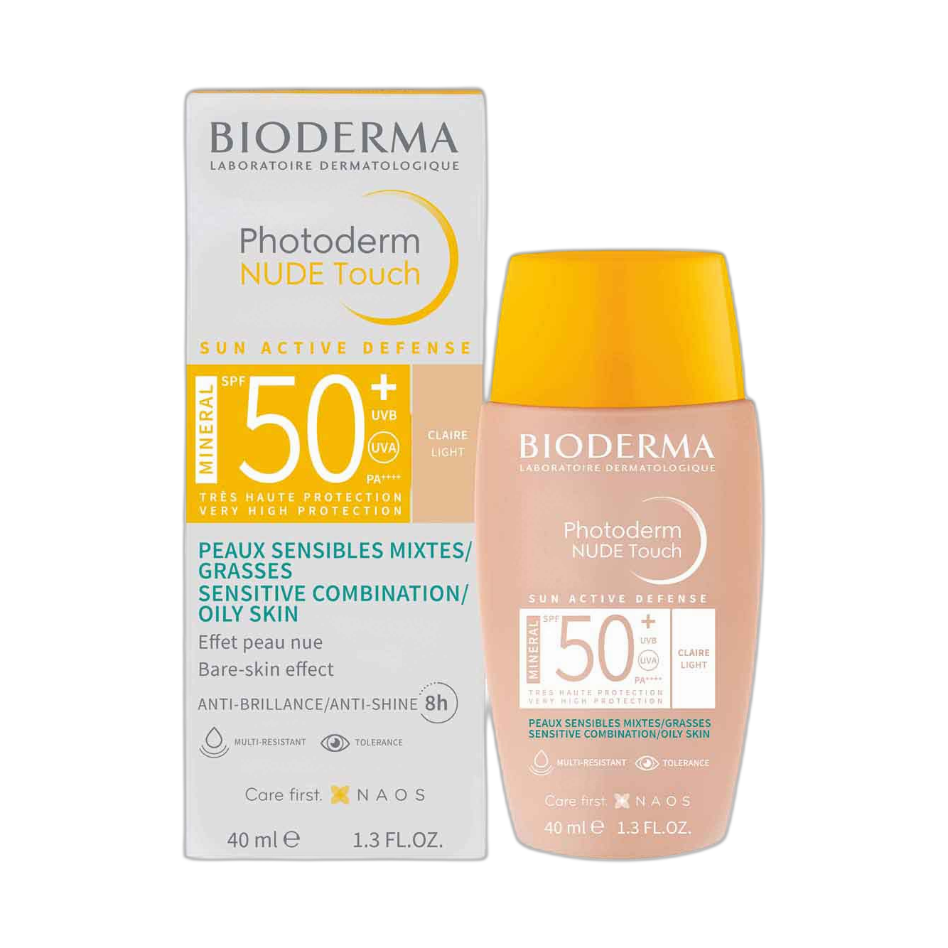 BIODERMA Photoderm Nude Touch spf50+ Tono claro (fondo limpio)