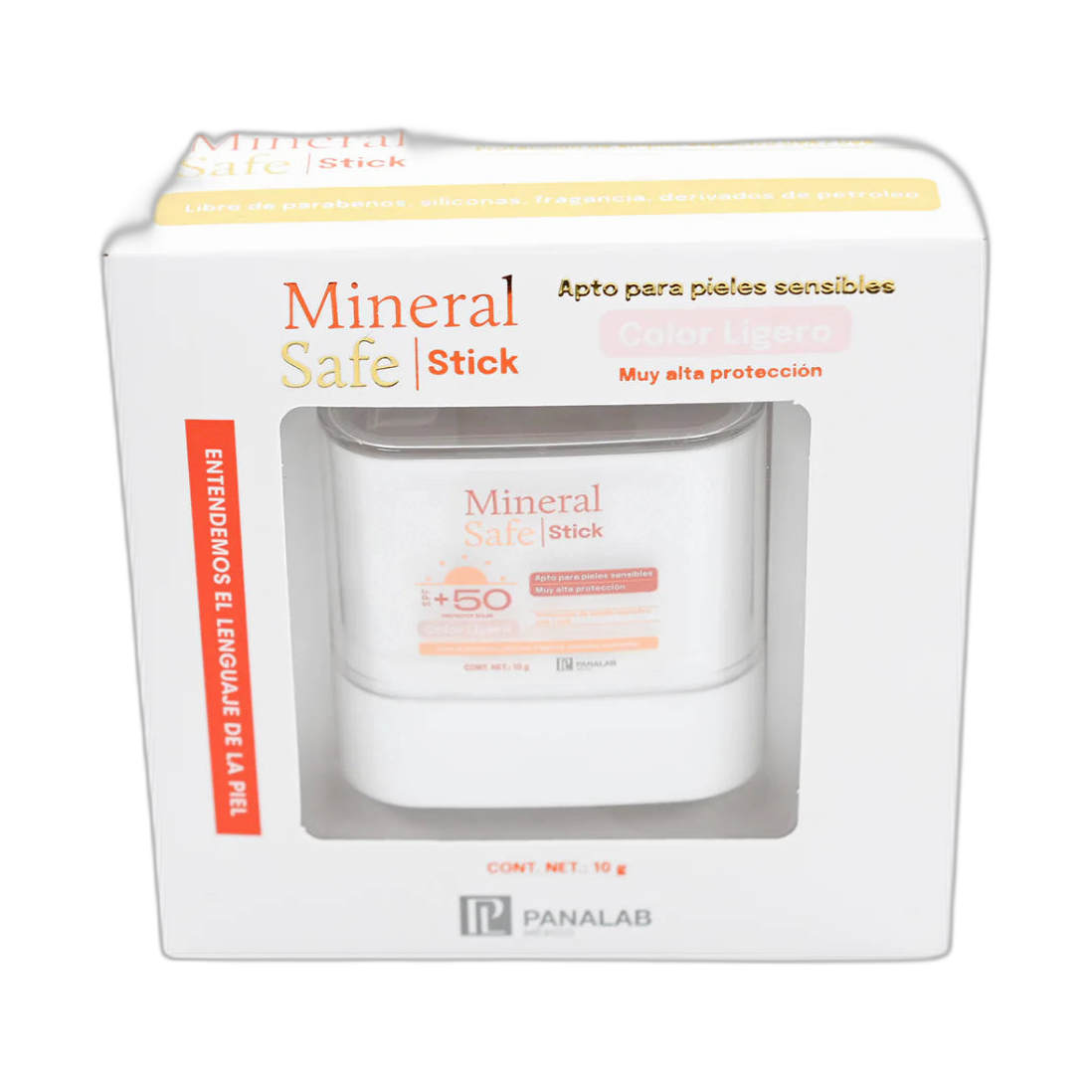 PANALAB Mineral safe FPS50+ stick 10gr (fondo limpio)