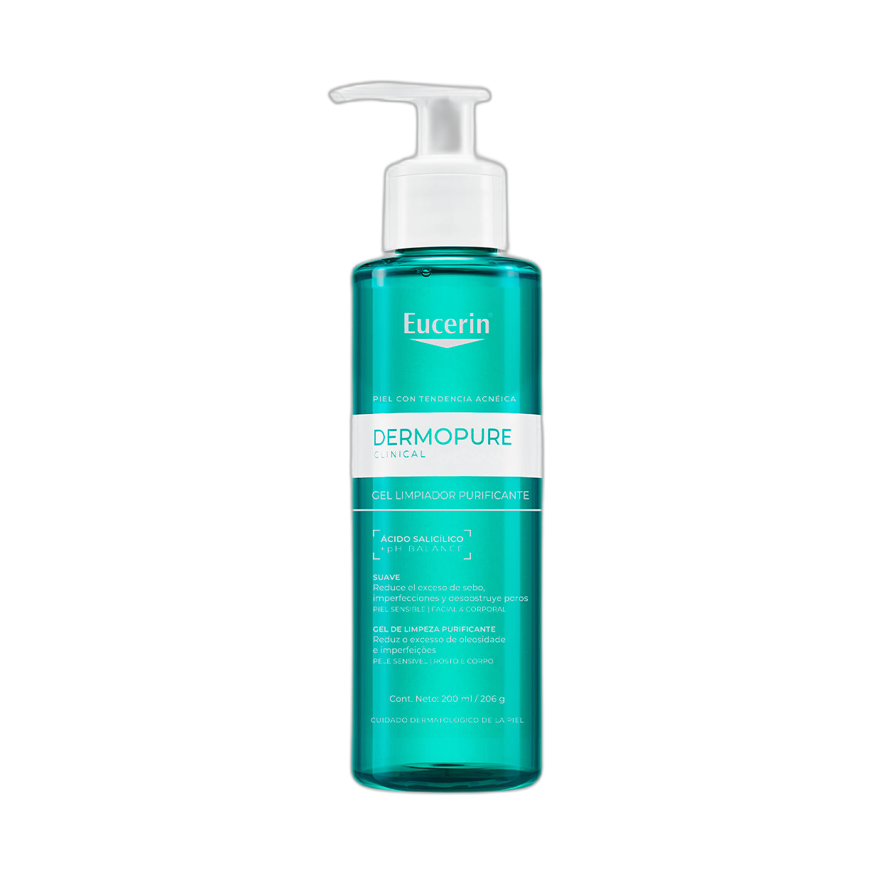EUCERIN DERMOPURE GEL LIMPIADOR 200ML (fondo limpio)