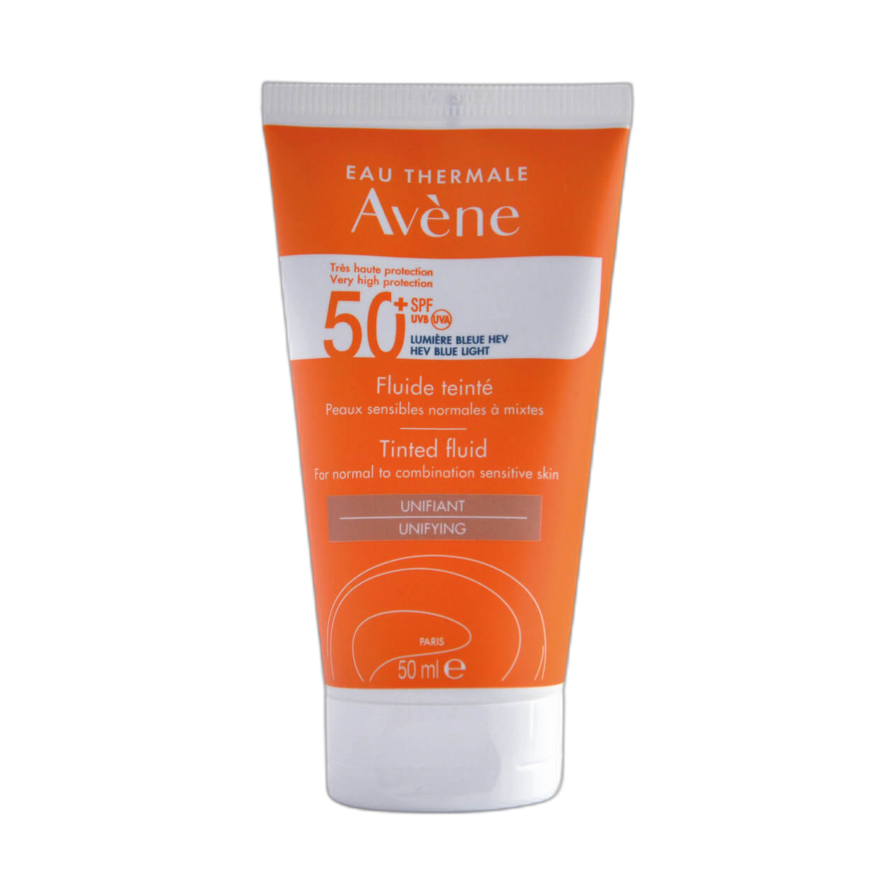 AVENE Fluido con color 50+ 50ml (fondo limpio)