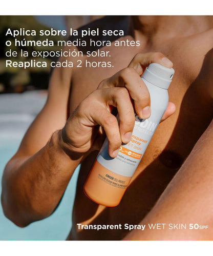 ISDIN Fotoprotector transparent spray wet skin fps50+ 200ml