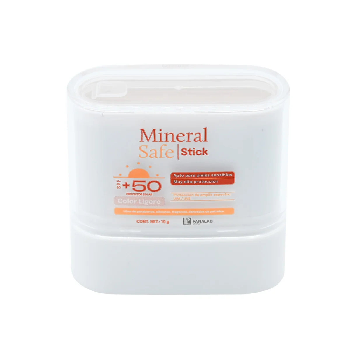 PANALAB Mineral safe stick FPS50+ 10gr color claro