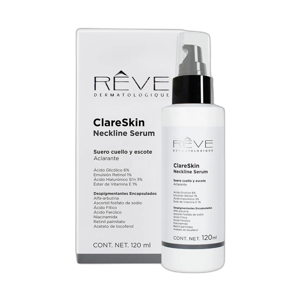 RÉVE ClareSkin neckline serum 120ml (fondo limpio)