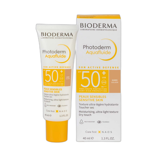 BIODERMA Photoderm Max Aquafluido Tono Dorado Spf50+ 40ml (fondo limpio)