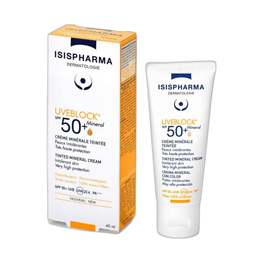 ISISPHARMA UVEBLOCK FPS50+ mineral con color 40ml (fondo limpio)
