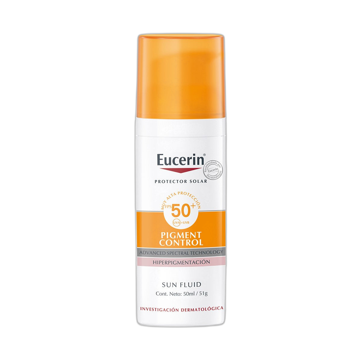 EUCERIN Sun fluid pigment control spf50+ 50ml (fondo limpio)