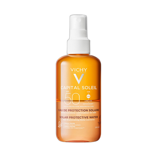VICHY Capital Soleil agua solar bronceadora fps50 200ml (fondo limpio)