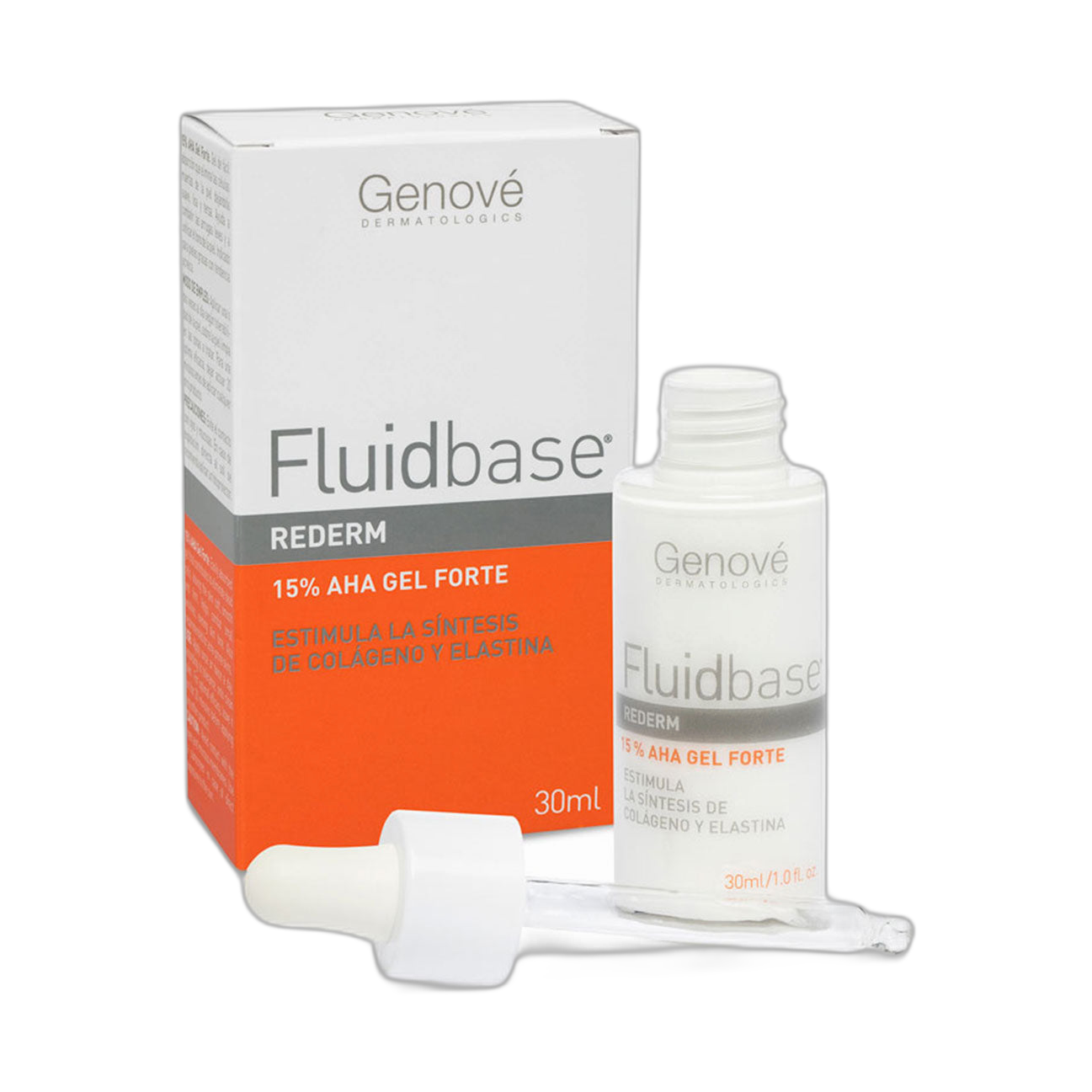 GENOVE Fluidbase Rederm Gel Forte 15% AHA 30ml (fondo limpio)
