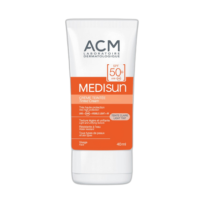ACM MEDISUN Crema solar fps50+ tinte ligero 40ml (fondo limpio)