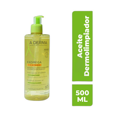 ADERMA Exomega Control Dermolimpiador En Aceite 500 Ml (fondo limpio)