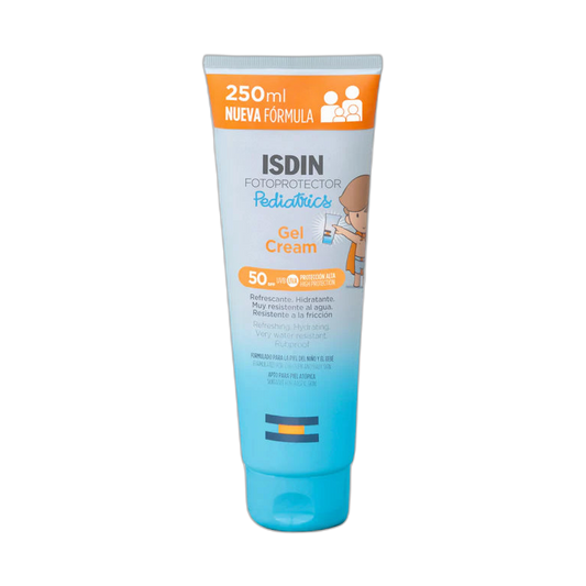 ISDIN Pediatrics gel cream fps50+ 250ml (fondo limpio)