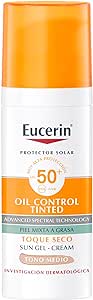 EUCERIN Sun face oil control SPF50+ 50ml (Tono medio)