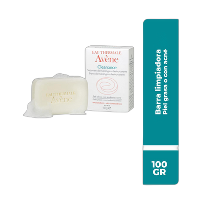 AVENE CLEANANCE Barra dermatológica desincrustante 100gr (fondo limpio)