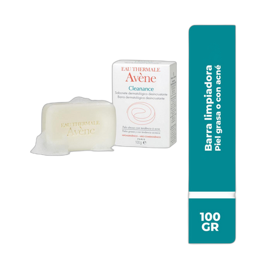 AVENE CLEANANCE Barra dermatológica desincrustante 100gr (fondo limpio)
