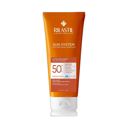 RILASTIL SUN SYSTEM PPT VELVET LOTION SPF 50+ 200ML (fondo limpio)