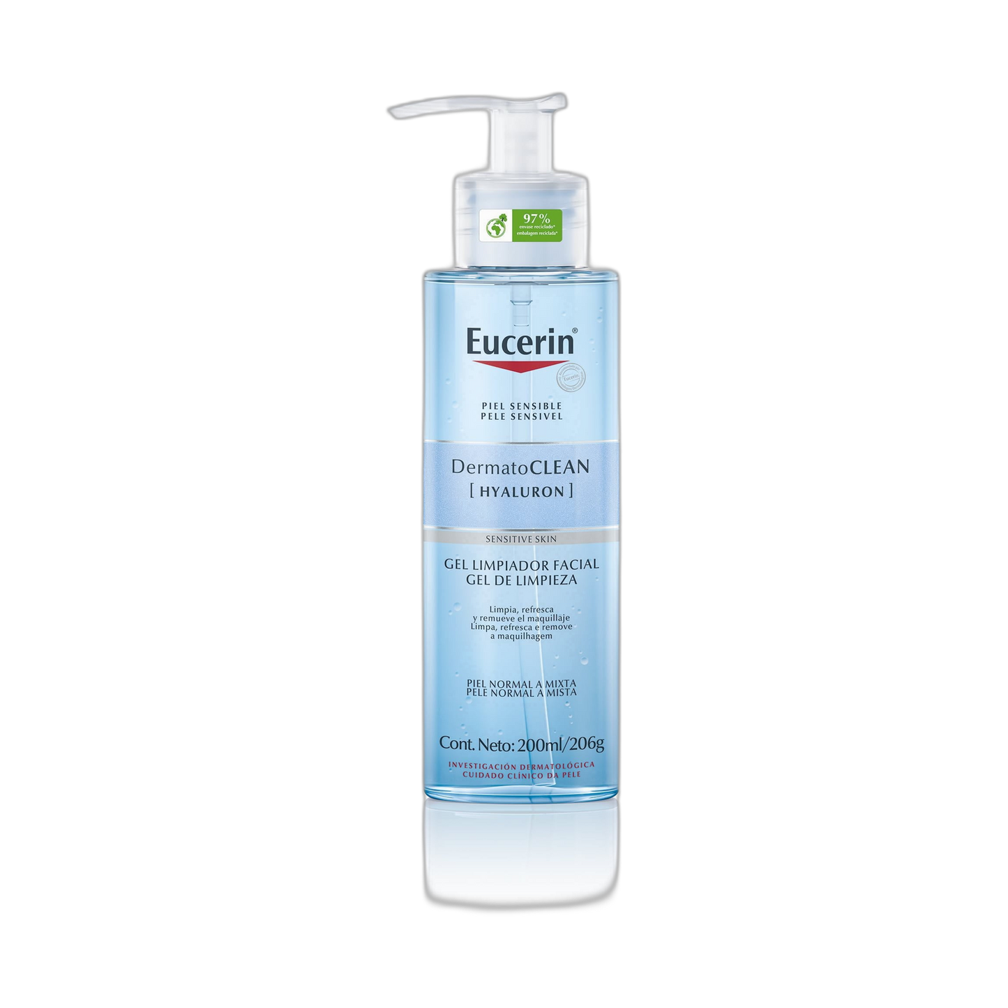 EUCERIN Dermatoclean gel limpiador facial 200ml (fondo limpio)