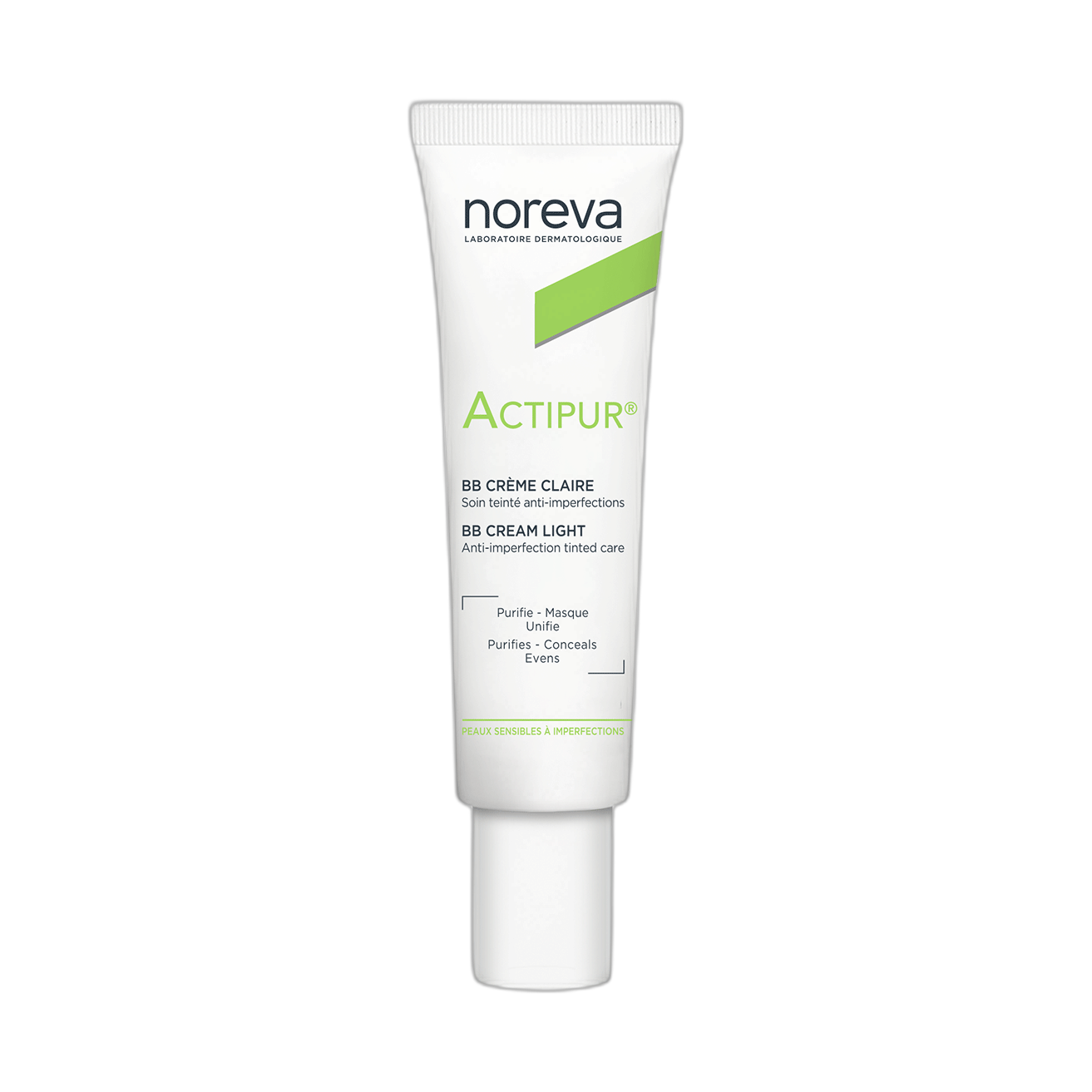 NOREVA Actipur BB Crema Anti-Imperfecciones color claro 30ml (fondo limpio)