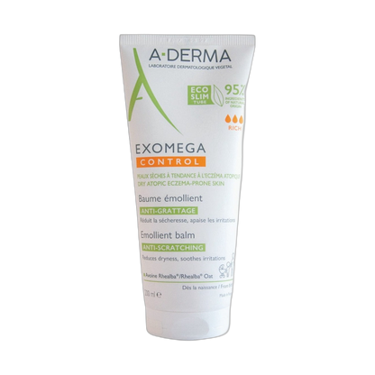 ADERMA Exomega control bálsamo emoliente anti comezón 200ml (fondo limpio)