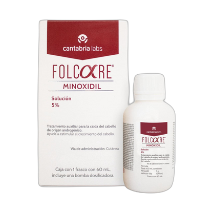 FOLCARE Minoxidil Solución 5% 60ml (fondo limpio)