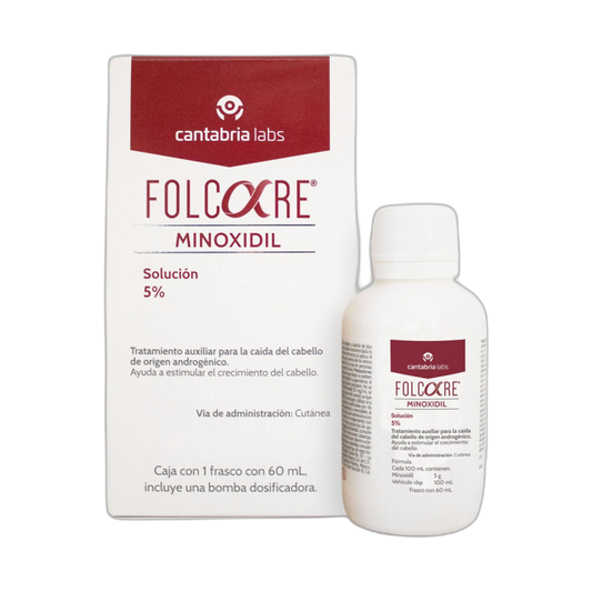 FOLCARE Minoxidil Solución 5% 60ml (fondo limpio)