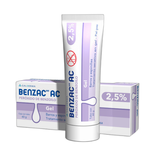 GALDERMA Benzac Ac gel 2.5% 60gr (fondo limpio)