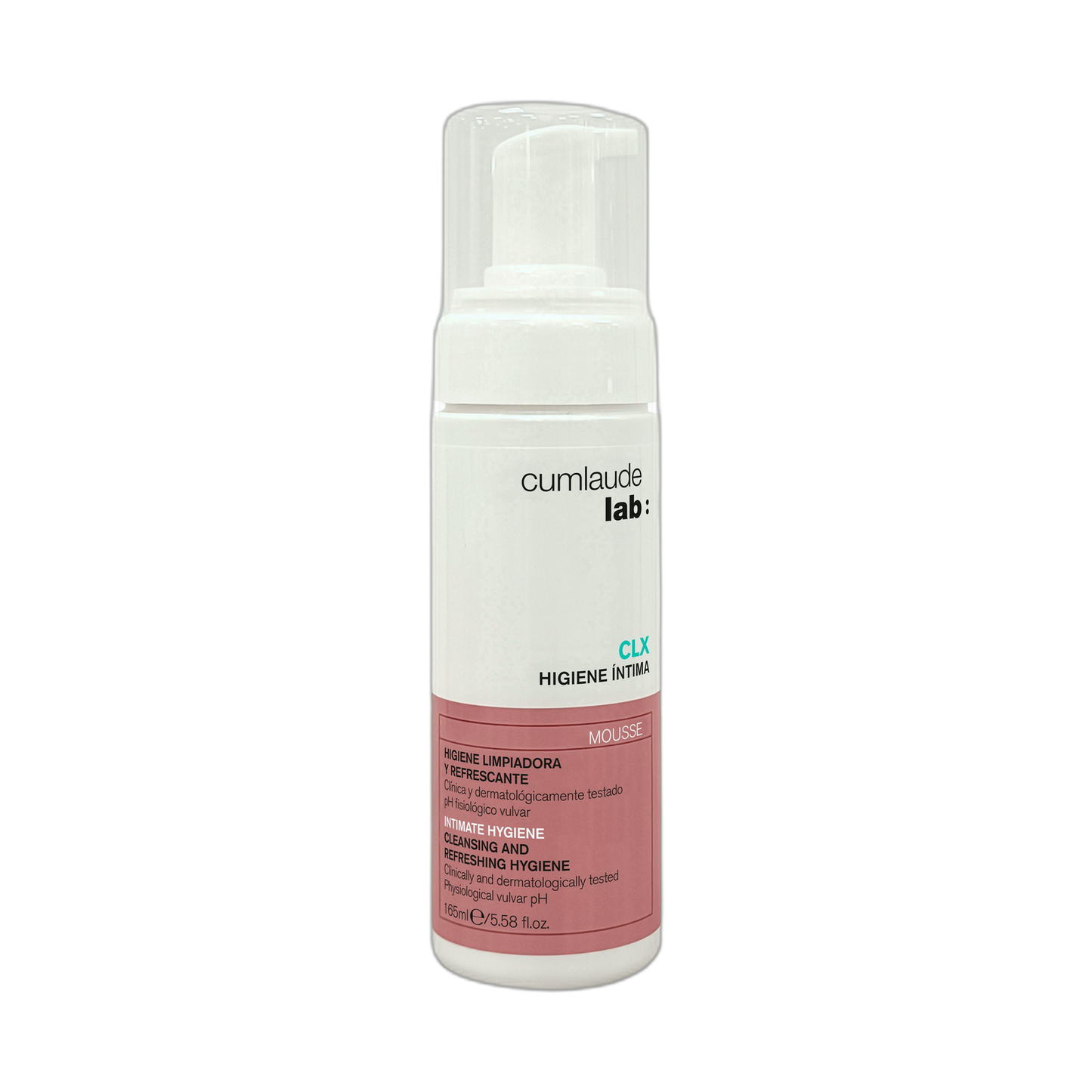 Cumlaude lab Mousse Higiene Intima CLX 165ml (fondo limpio)
