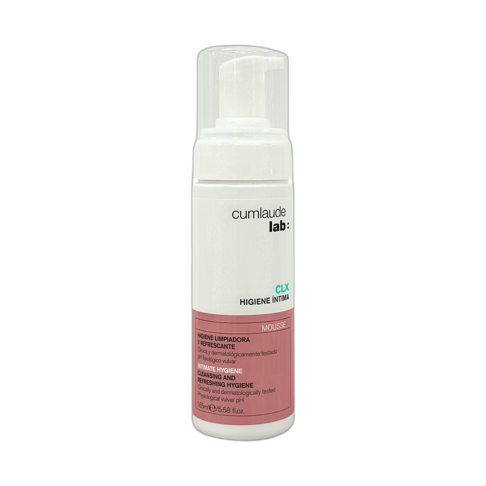 Cumlaude lab Mousse Higiene Intima CLX 165ml (fondo limpio)