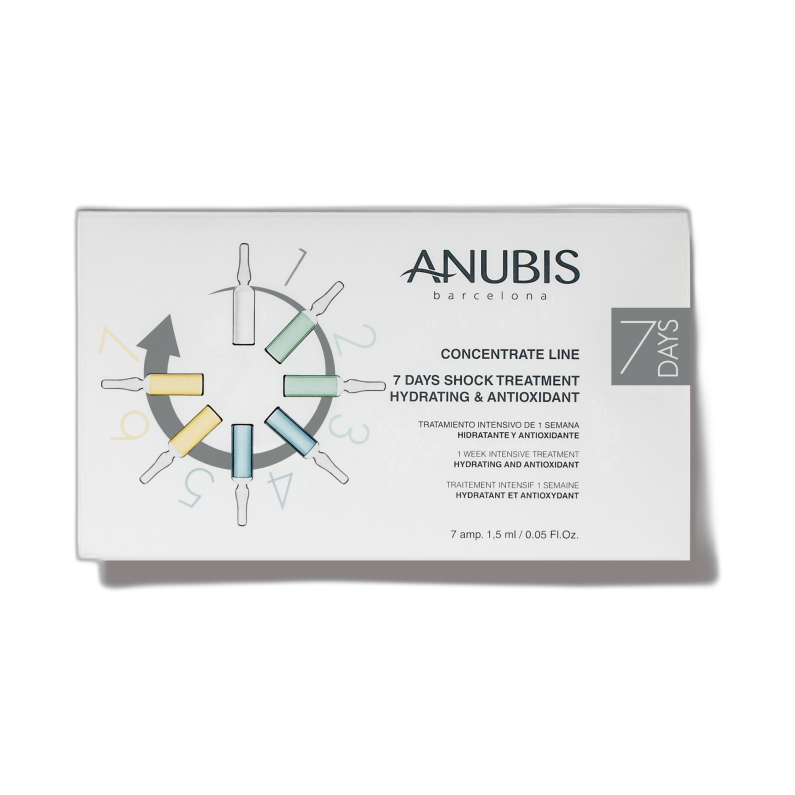 ANUBIS 7 Days Treatment Hydrating & Antioxidant 7 amp x 1.5ml (fondo limpio)