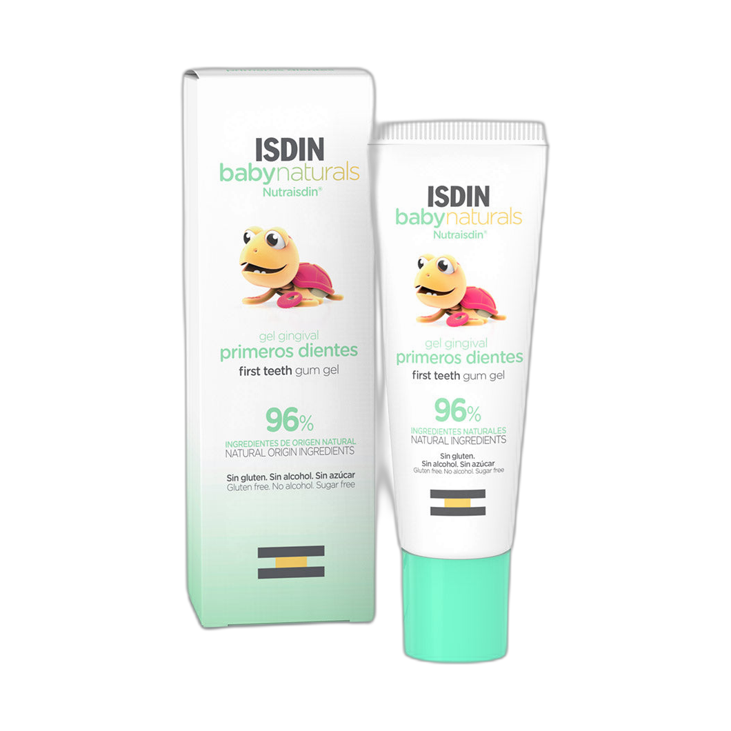 ISDIN Babynaturals first teeth gel 30ml (fondo limpio)
