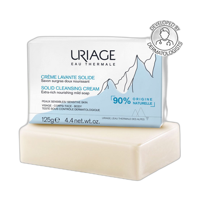 URIAGE Jabón Sólido Limpiador 125g (fondo limpio)