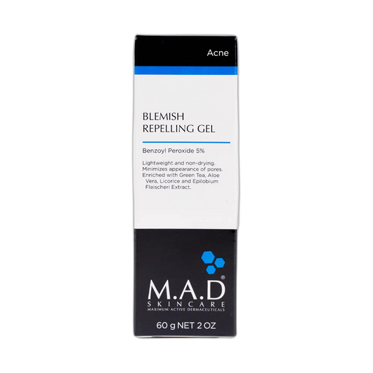 M.A.D. Blemish repelling gel 5% BPO 60gr (fondo limpio)