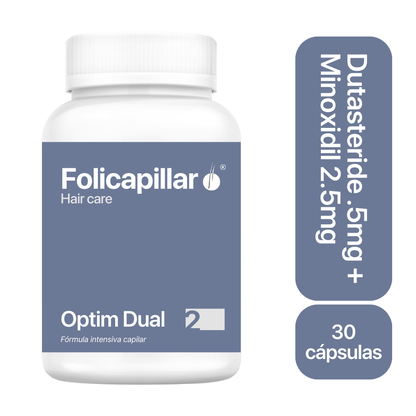 FOLICAPILLAR Duta 0.5mg + Minoxidil 2.5mg 30caps — vista 2 del producto tratamiento anticaída