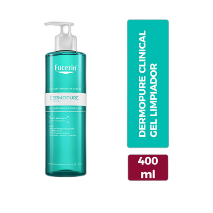 EUCERIN Dermopure gel limpiador 400ml (fondo limpio)