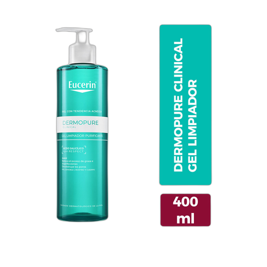 EUCERIN Dermopure gel limpiador 400ml (fondo limpio)