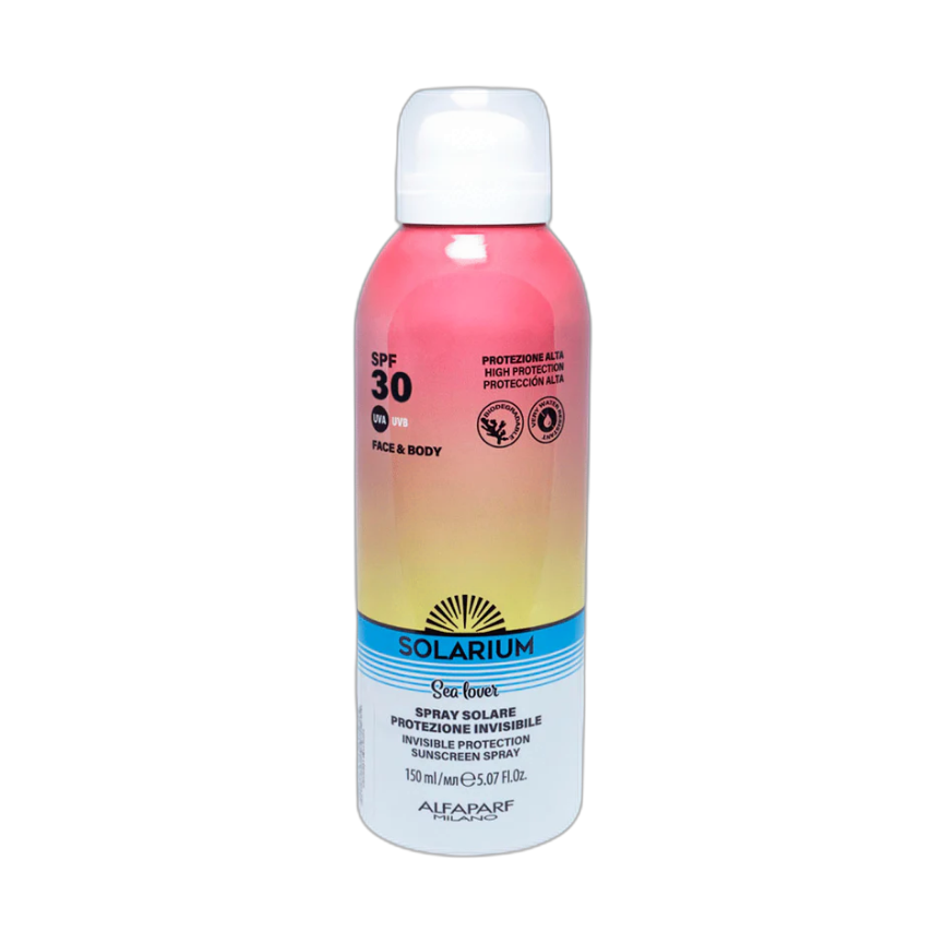 SOLARIUM FPS30 Invisible protection sunscreen spray 150ml (fondo limpio)