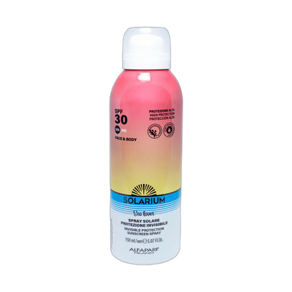 SOLARIUM FPS30 Invisible protection sunscreen spray 150ml (fondo limpio)