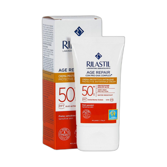 RILASTIL AGE REPAIR PROTECTIVE AND ANTIWRINKLE CREAM SPF 50+ 40ML (fondo limpio)