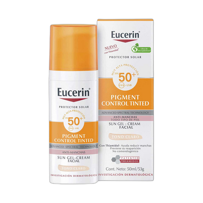 EUCERIN Sun facial pigment control tono claro spf50+ 50ml (fondo limpio)