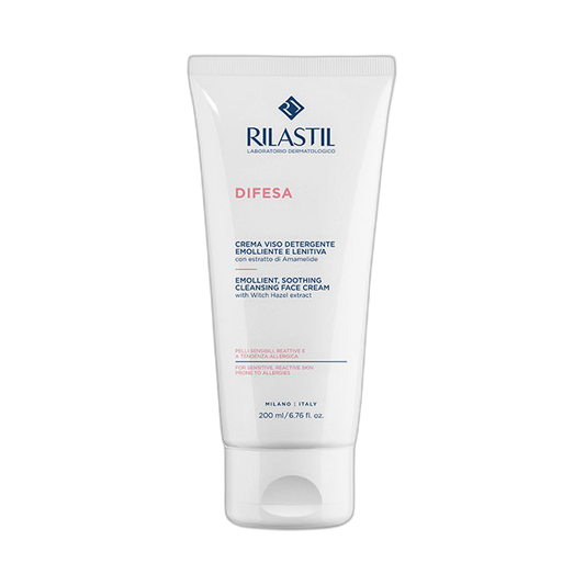 RILASTIL DIFESA EMOLLIENT, SOOTHING CLEANSING FACE CREAM 200ML (fondo limpio)