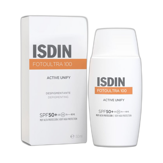 ISDIN Fotoultra 100 Active unify sin color spf50+ 50ml (fondo limpio)