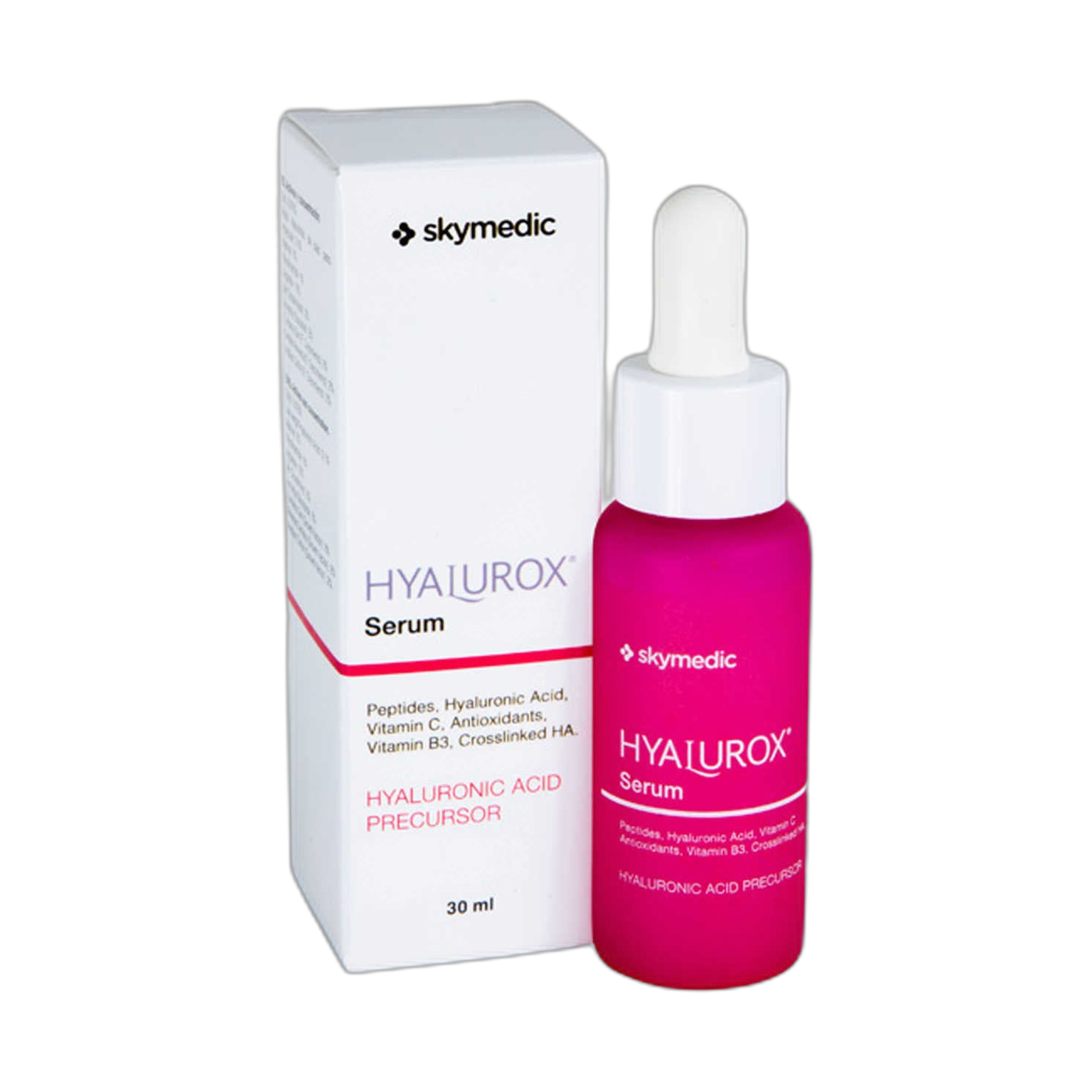 SKYMEDIC Hyalurox serum 30ml (fondo limpio)