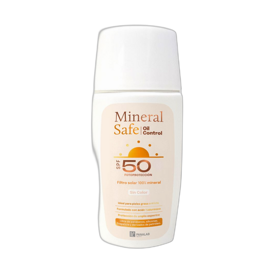 PANALAB Mineral safe Oil control FPS50 50ml sin color (fondo limpio)