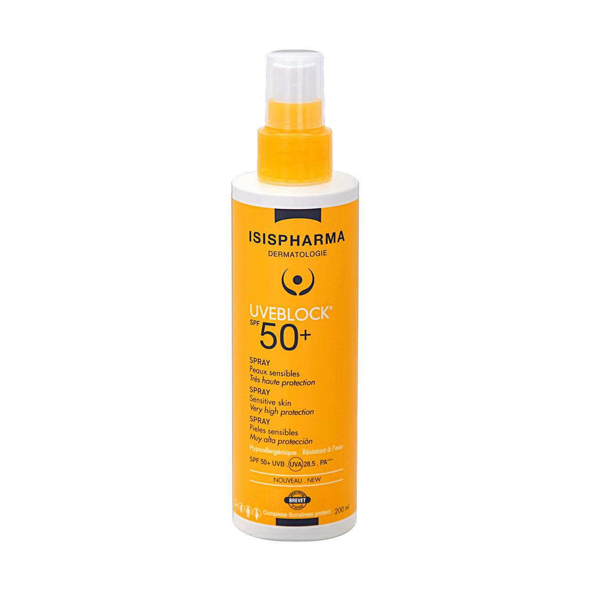 ISISPHARMA UVEBLOCK fps50+ Spray 200ml (fondo limpio)