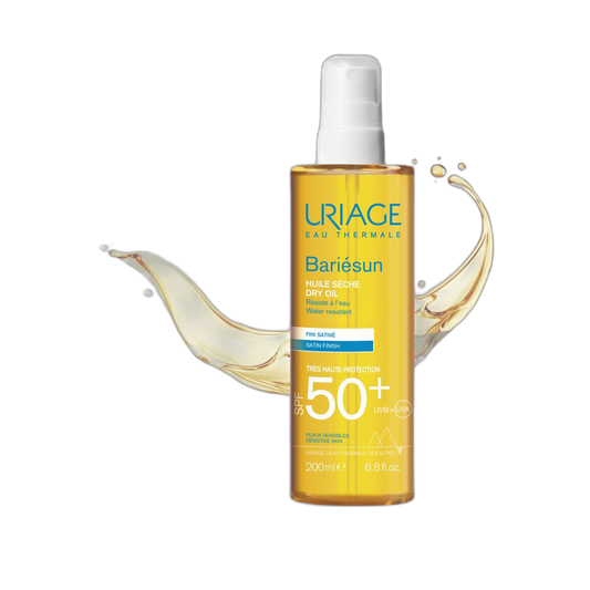 URIAGE Bariesun Spf50+ aceite seco protector 200ml (fondo limpio)