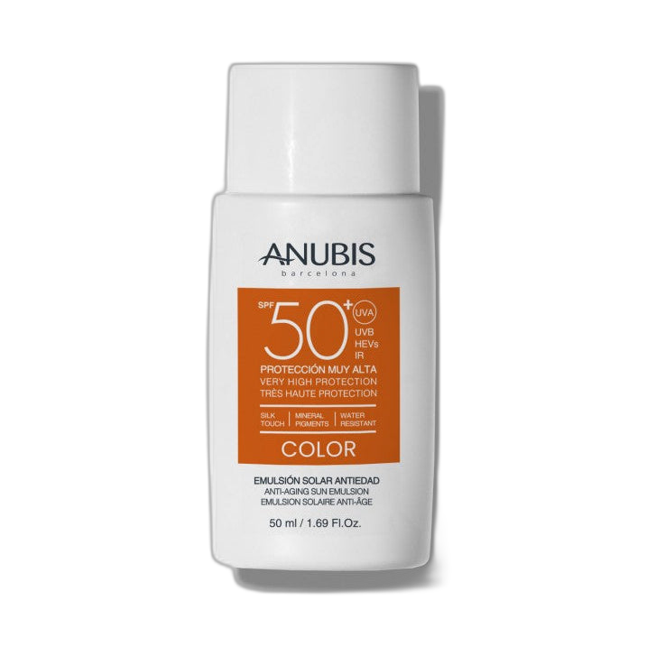 ANUBIS Anti-Aging sun emulsion color spf50+ 50ml (fondo limpio)