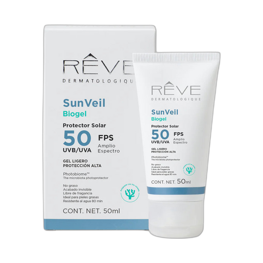 RÉVE SunVeil biogel 50ml (fondo limpio)